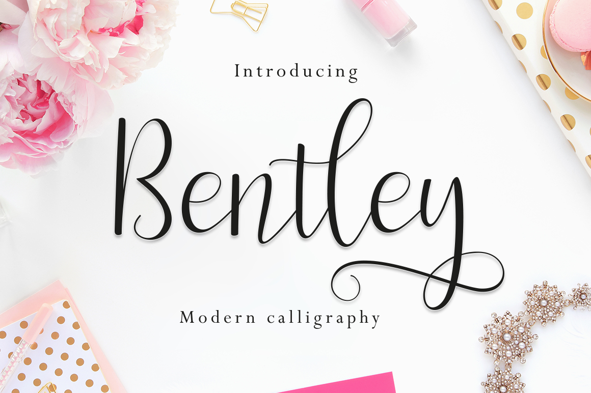 Bentley Script: A Modern Calligraphy Font for Editorial Charm