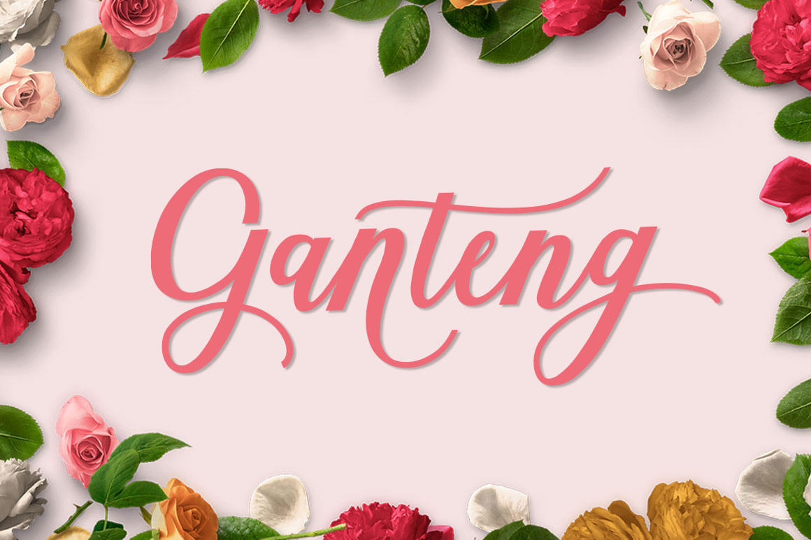 Ganteng Script: A Bold Handwritten Typeface for Brand Identity