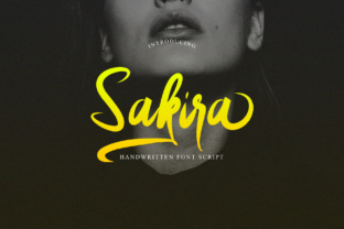 Sakira Script: A Brush Display Font for Handmade Products
